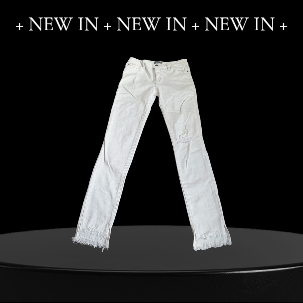 DL1961 Kids Ivory Frayed Jeans